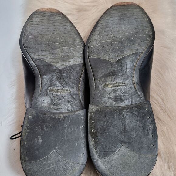 Santoni Semi Brogue Black Mens Oxford Shoes Size 13 - Picture 10 of 11